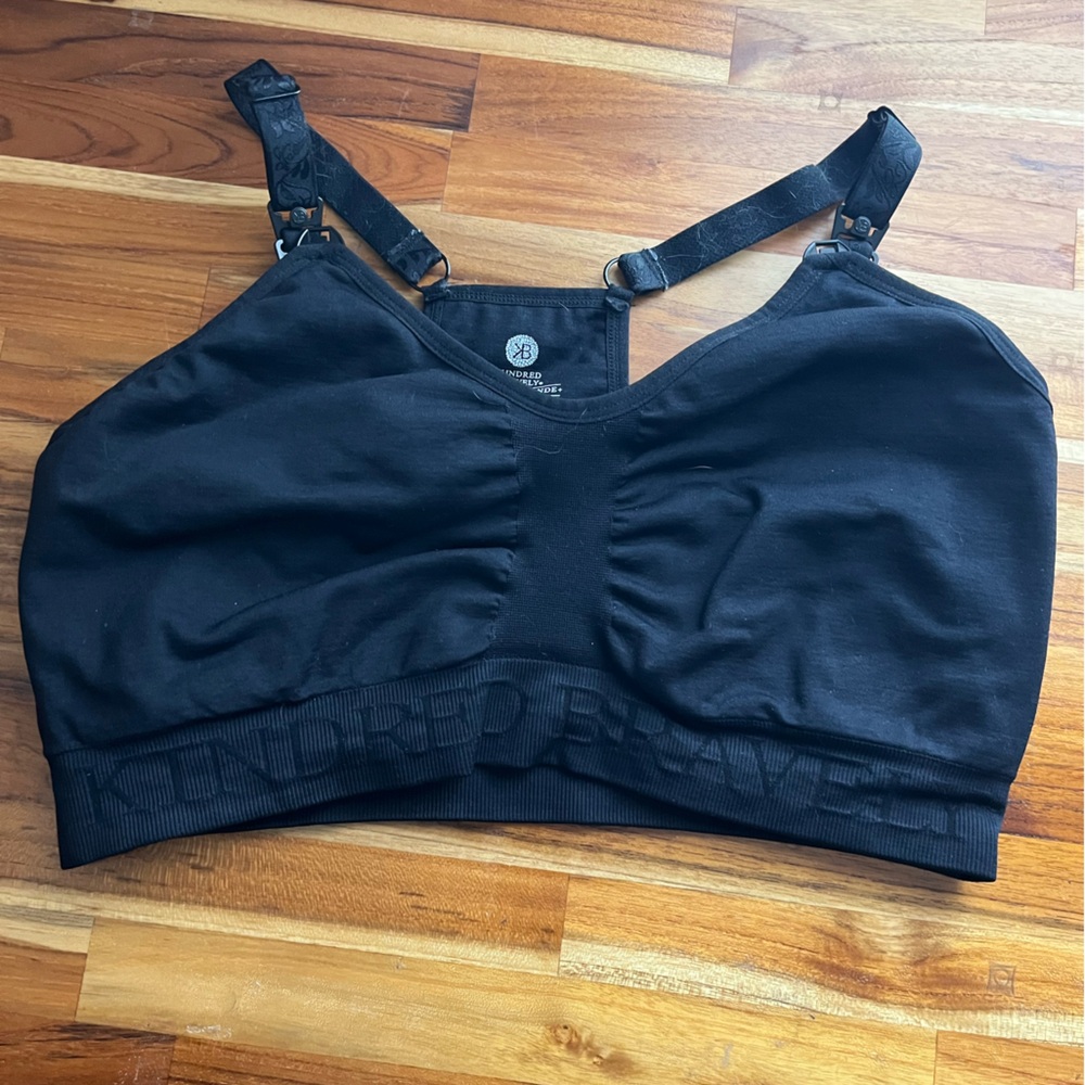 Black nursing Bra with Adjustable Straps